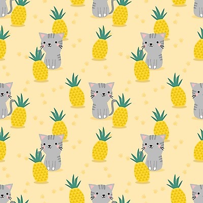 EPS 해외이미지 동물 디자인 행복 어린이 음식 백그라운드 패턴 과일 일러스트 벽지 미술 그래픽 장식 반려동물 컬러풀 고양이 아기 직물 달콤 낙서 만화 수집 파인애플 코믹 엘리먼트 포장소품 해외일러스트 감정 컬러 무늬 포장 포유류 문화예술 사람 맛 오브젝트 열대과일 포장재료 파일형식 벡터 이미지허브