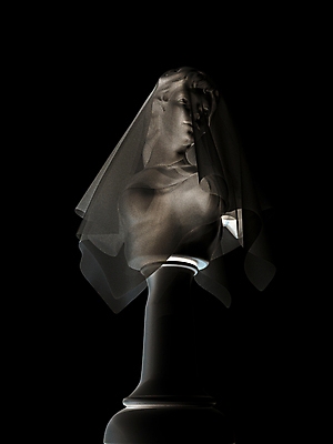 포토 JPG 해외이미지 검은배경 미술 사람없음 조각상 3D 골동품 클래식 인물조각상 베일 흉상 해외포토 백그라운드 컨셉 문화예술 조형물 검은색 디지털합성 조각_조소 파일형식 이미지허브