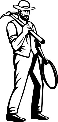 EPS 해외이미지 디자인 밧줄 일러스트 노동자 흑백 미술 그래픽 수확 복고 광부 마스코트 서쪽 해외일러스트 직업 줄 농업 문화예술 촬영기법 방향 파일형식 벡터 이미지허브