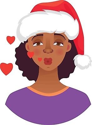 EPS 해외이미지 캐릭터 디자인 여자 감정 얼굴 크리스마스 겨울 일러스트 휴가 키스 사람 10대 산타클로스 머리 검은색 축하 플랫 만화 아바타 클라우스 표현성 해외일러스트 일러캐릭터 계절 기념일 컬러 컨셉 청소년 신체부위 애정표현 파일형식 벡터 이벤트 표현 이미지허브