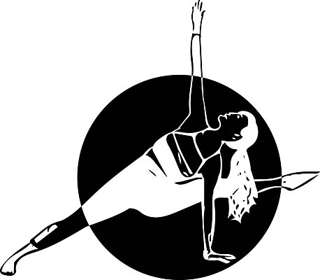 EPS 해외이미지 여자 일러스트 요가 건강 한명 사람 성인 검은색 요가자세 흰색 필라테스 성인여자한명만 해외일러스트 1 웰빙 컬러 포즈 운동 여자한명만 성인여자만 파일형식 벡터 이미지허브