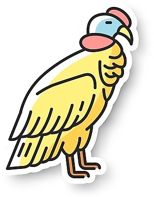 EPS 해외이미지 한마리 스티커 일러스트 조류 사람없음 맹금류 해외일러스트 동물 1 파일형식 벡터 이미지허브