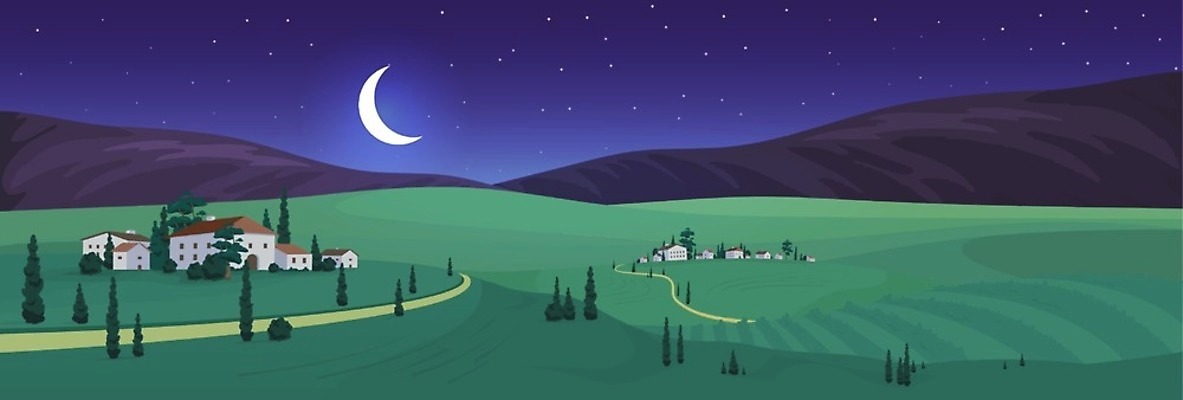 EPS 해외이미지 나무 디자인 배너 포스터 별 백그라운드 일러스트 새로움 산 주택 파노라마 풍경 사람없음 야외 그래픽 여름 도시풍경 평화 우주 마을 이탈리아 인포그래픽 달 시골 플랫 야간 초승달 작음 만화 빌라 질감 심플 포도밭 장면 지역 타운 복잡 토스카나 스타일 해외일러스트 자연요소 식물 계절 유럽 컨셉 밭 촬영기법 건물 도시 크기 파일형식 벡터 이미지허브