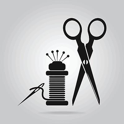 EPS 해외이미지 드레스 쿠션 일러스트 부분 취미 유행 장비 기구 공구 직물 실 바느질 심볼 사인 땀 재단 핸드메이드 해외일러스트 옷 도구 파일형식 벡터 이미지허브