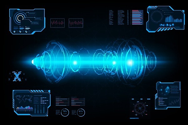 EPS 해외이미지 선 일러스트 사람없음 그래픽 파란색 빛 글로벌 디지털 검은색 점 네트워크 해외일러스트 컬러 파일형식 벡터 이미지허브