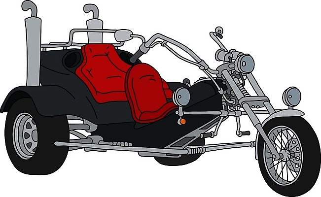 EPS 해외이미지 일러스트 사람없음 빨간색 기쁨 삼륜차 해외일러스트 감정 컬러 자동차 파일형식 벡터 이미지허브