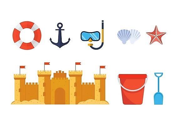 EPS 해외이미지 디자인 계절 어린이 모래 바다 조각 여행 컨셉 일러스트 놀이 휴가 불가사리 고글 가면 여름 세트 장난감 수영 경쟁 껍질 흰색 성 플랫 만화 수집 지중해 삽 양동이 다이빙 공상 닻 고립 구명용품 해외일러스트 건축물 컬러 극피동물 사람 수상스포츠 안전장비 수중스포츠 파일형식 벡터 이미지허브