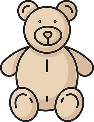 EPS 해외이미지 일러스트 사람없음 귀여움 곰인형 플랫 베이지색 해외일러스트 인형 컬러 컨셉 파일형식 벡터 이미지허브