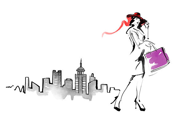 전신 PSD 여자 일러스트 캘리그라피 붓터치 한명 사람 빌딩 성인 쇼핑 쇼핑백 도시 번짐 챙모자 성인여자한명만 국내일러스트 모자_잡화 1 가방 건물 여자한명만 성인여자만 파일형식 효과