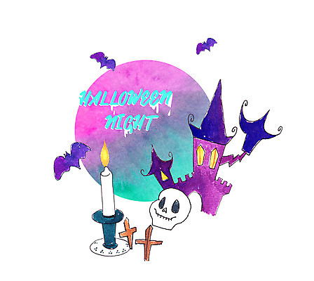 PSD 캐릭터 십자가 일러스트 촛불 해골 사람없음 할로윈 보름달 원형 촛대 박쥐 유령의집 국내일러스트 일러캐릭터 도형 초 포유류 뼈 달 파일형식