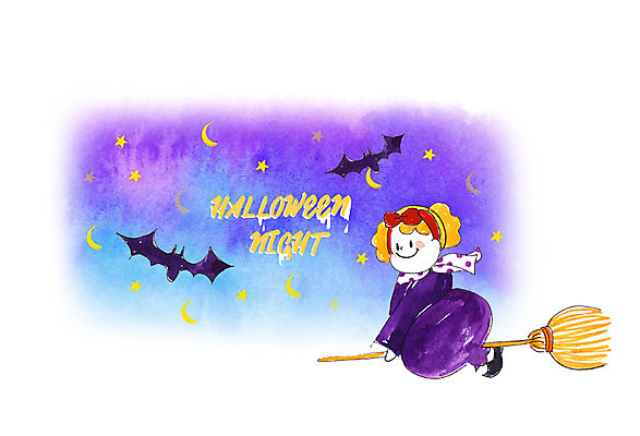 전신 PSD 캐릭터 여자 별 일러스트 밤하늘 한명 미소 사람 성인 할로윈 승차 초승달 박쥐 마법빗자루 국내일러스트 일러캐릭터 자연요소 1 포유류 모션 하늘 표정 달 야간 빗자루 파일형식