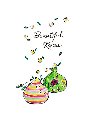 PSD 한국전통 꽃잎 일러스트 캘리그라피 붓터치 복주머니 사람없음 두개 풀잎 번짐 국내일러스트 전통 꽃 잎 2 전통소품 한국 풀_식물 파일형식 효과