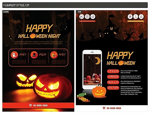 템플릿 ZIP 포스터 리플렛 사탕 사람없음 스마트폰 어둠 할로윈 야간 초승달 전단템플릿 전단 유령의집 잭오랜턴 인디자인 INDD 이미지템플릿 자연요소 디저트 핸드폰 스마트기기 달 홍보물 파일형식