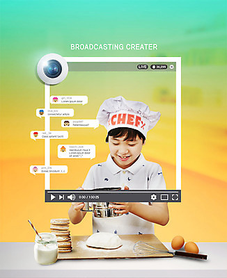 PSD 편집이미지 남자 어린이 한명 미소 사람 상반신 쿠키 카메라 계란 촬영 한국인 우유 반죽 방송 제빵 거품기 채팅 소년한명만 인터넷방송 크리에이터 이미지편집 직업 1 주방용품 디저트 유제품 표정 동양인 전자제품 제과제빵 알 남자한명만 소년만 파일형식 1인미디어