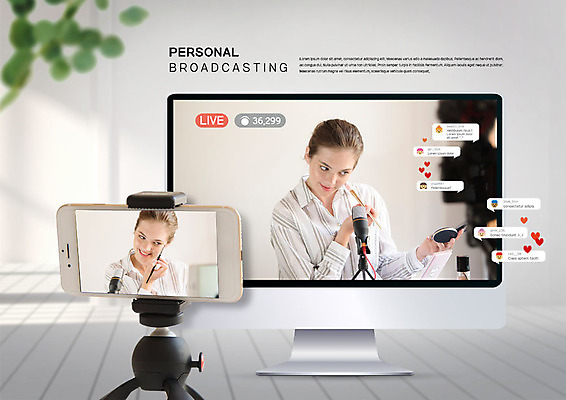 PSD 서양인 외국인 편집이미지 여자 한명 사람 상반신 20대 성인 스마트폰 화장 모니터 촬영 마이크 방송 채팅 성인여자한명만 인터넷방송 크리에이터 뷰티크리에이터 이미지편집 직업 1 음향기기 인종 청년 핸드폰 스마트기기 컴퓨터 뷰티 여자한명만 성인여자만 파일형식 1인미디어