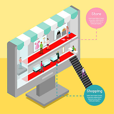 전신 옷 여자 남자 가방 일러스트 사람 여러명 성인 쇼핑 계단 상점 쇼핑몰 구경 백화점 아이소메트릭 스토어 국내일러스트 AI파일 잡화 다수 파일형식 벡터