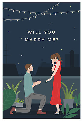 전신 커플 여자 남자 행복 화분 결혼 프로포즈 잎 일러스트 서기 미소 사람 성인 두명 마주보기 놀람 반지 야간 무릎꿇기 청첩장 성인만 국내일러스트 AI파일 자연요소 식물 감정 장신구 관계 모션 카드_감사 표정 이벤트 파일형식 벡터