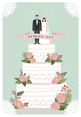 전신 부부 커플 여자 남자 꽃 행복 웨딩드레스 결혼 일러스트 서기 미소 사람 성인 두명 웨딩케이크 청첩장 예복 신랑신부 성인만 국내일러스트 AI파일 식물 드레스 옷 감정 신부_웨딩 신랑 관계 모션 카드_감사 표정 이벤트 케이크 파일형식 벡터