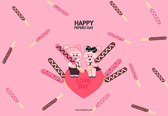 커플 두마리 일러스트 사랑 사람없음 여러개 하트 돼지 돼지캐릭터 빼빼로 빼빼로데이 기해년 국내일러스트 AI파일 모양 감정 동물캐릭터 다수 2 포유류 관계 데이이벤트 디저트 막대과자 파일형식 벡터 2019년