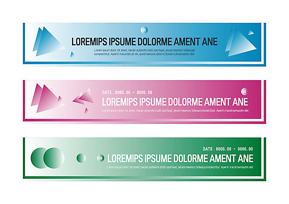 템플릿 배너 배너템플릿 가로배너 분홍색 사각프레임 사람없음 초록색 파란색 현수막 원형 삼각형 그라데이션 배너세트 AI파일 도형 컬러 프레임 가로 세트 사각형 파일형식 벡터
