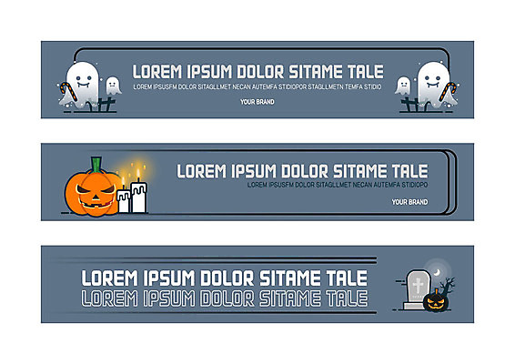 템플릿 배너 배너템플릿 가로배너 촛불 사각프레임 사람없음 할로윈 현수막 유령 야간 초승달 비석 잭오랜턴 배너세트 AI파일 자연요소 초 프레임 가로 세트 사각형 달 파일형식 벡터
