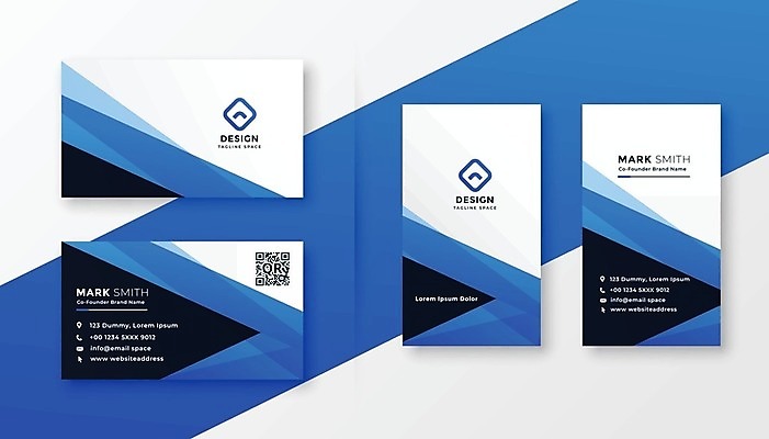 EPS 해외이미지 템플릿 비즈니스 명함 명함템플릿 사람없음 파란색 세트 검은색 브랜딩 컬러 파일형식 벡터 이미지허브
