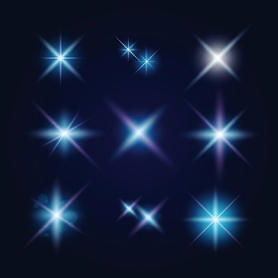 EPS 해외이미지 별 일러스트 사람없음 파란색 빛 반짝임 세트 시각효과 효과 해외일러스트 자연요소 컬러 모션 파일형식 벡터 이미지허브