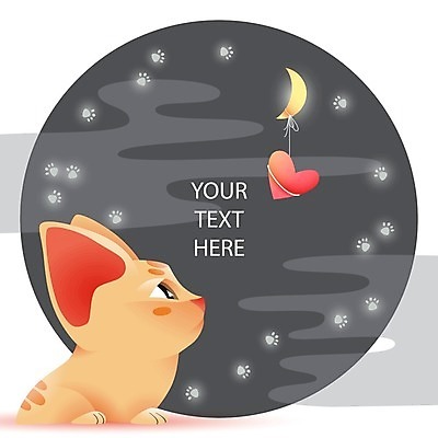 EPS 해외이미지 응시 일러스트 사람없음 반짝임 귀여움 회색 달 하트 원형 실 연기 고양이캐릭터 개발자국 해외일러스트 자연요소 모양 도형 시선 컬러 동물캐릭터 컨셉 모션 고양이 발자국 파일형식 벡터 이미지허브