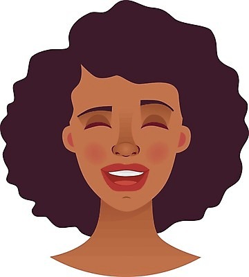 EPS 해외이미지 캐릭터 디자인 여자 행복 감정 얼굴 일러스트 응원 성공 미소 웃음 사람 10대 머리 검은색 기쁨 플랫 만화 긍정 반가움 아바타 표현성 해외일러스트 일러캐릭터 컬러 컨셉 청소년 표정 신체부위 파일형식 벡터 이미지허브