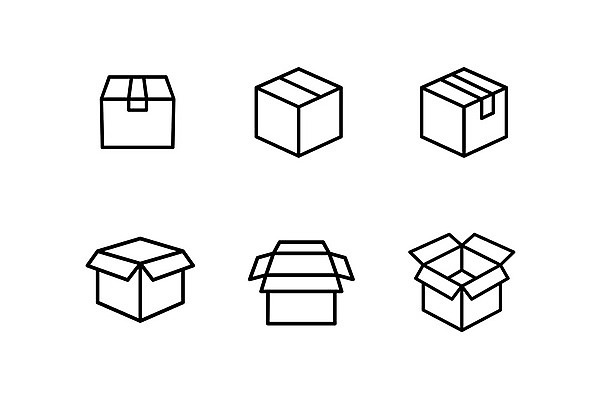 EPS 해외이미지 디자인 선 일러스트 포장 선물 세트 상자 웹 오픈 닫기 상품 컨테이너 심볼 오브젝트 패키지 짐싸기 고립 인터페이스 해외일러스트 산업 인터넷 모션 파일형식 벡터 이미지허브