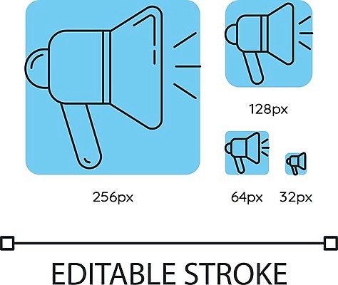EPS 해외이미지 디자인 선 컨셉 일러스트 미술 세트 픽토그램 디지털 웹 확성기 외침 발표 메시지 뉴스 플랫 심볼 사인 그림 윤곽 오디오 치수 시끄러움 공지사항 승진 경보 고립 마우스피스 마케팅 소셜 얇은 해외일러스트 인터넷 문화예술 전자제품 소리 파일형식 벡터 이미지허브