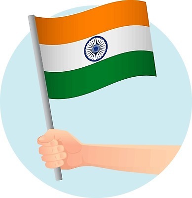 EPS 해외이미지 손 물결 일러스트 손가락 자유 축하 깃발 잡기 작음 인도인 사인 깃대 봉 팔 애국심 독립 전국 해외일러스트 외국인 컨셉 모션 동양인 신체부위 크기 파일형식 벡터 이미지허브