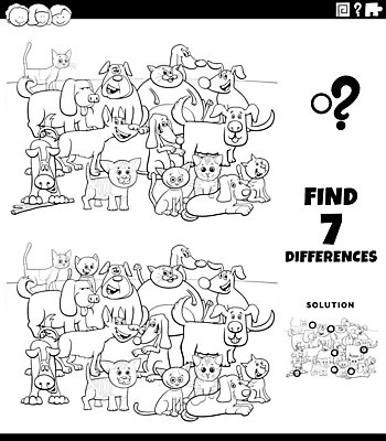 EPS 해외이미지 동물 템플릿 캐릭터 디자인 교육 어린이 일러스트 흑백 취미 그래픽 책 반려동물 고양이 유치원 게임 퍼즐 개 강아지 어플리케이션 만화 묘사 검색 그림 페이지 문제집 해결 발견 7 색칠공부 초보 해외일러스트 일러캐릭터 포유류 놀이 촬영기법 사람 학습 숫자 색칠 파일형식 벡터 이미지허브