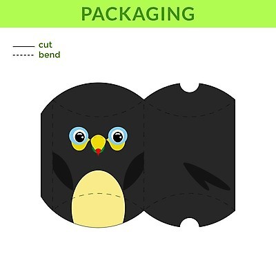 EPS 해외이미지 가방 일러스트 사람없음 종이접기 DIY 토코투칸 전개도 해외일러스트 잡화 종이 조류 취미 접기 파일형식 벡터 이미지허브