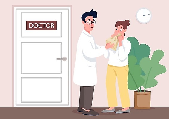 EPS 해외이미지 전신 여자 남자 일러스트 들기 성인 두명 약 환자 의사 질병 헬프 성인만 해외일러스트 의학 모션 사람 의료진 도움 파일형식 벡터 이미지허브