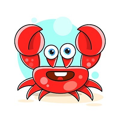 EPS 해외이미지 동물캐릭터 일러스트 사람없음 게 해외일러스트 일러캐릭터 동물 캐릭터 갑각류 파일형식 벡터 이미지허브