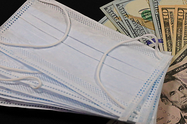 포토 JPG 해외이미지 얼굴 돈 비즈니스 건강 가면 사람없음 금융 경제 건강관리 달러 미국 저축 수술 바이러스 보호 질병 위험 가격 일회용 감염 계산서 백신 위기 전염병 해외포토 컨셉 북아메리카 의학 관리 신체부위 치료 재산 파일형식 이미지허브