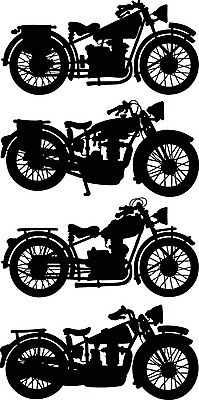 EPS 해외이미지 실루엣 일러스트 사람없음 검은색 오토바이 해외일러스트 컬러 촬영기법 바이크 파일형식 벡터 이미지허브