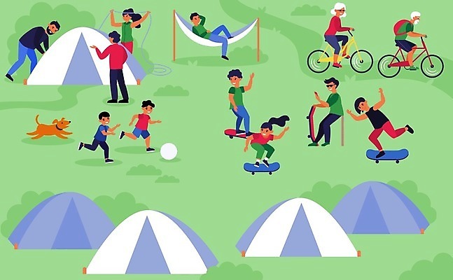 EPS 해외이미지 커플 여자 노년 남자 어린이 일러스트 가족 텐트 소년 여러명 성인 자전거 캠핑 스케이트보드 승차 해먹 사이클링 해외일러스트 다수 관계 모션 레저 캠핑도구 사람 바이크 침대 보드_스포츠 육상스포츠 파일형식 벡터 이미지허브