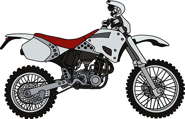 EPS 해외이미지 일러스트 사람없음 빨간색 오토바이 해외일러스트 컬러 바이크 파일형식 벡터 이미지허브