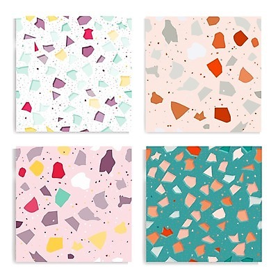 EPS 해외이미지 분홍색 백그라운드 패턴 일러스트 사람없음 초록색 컬러풀 대리석 화강암 테라조 해외일러스트 컬러 무늬 재료 암석 파일형식 벡터 이미지허브