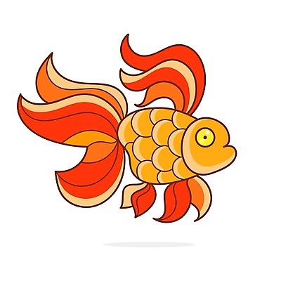 EPS 해외이미지 동물캐릭터 일러스트 어류 사람없음 금붕어 해외일러스트 일러캐릭터 동물 캐릭터 수중동물 파일형식 벡터 이미지허브