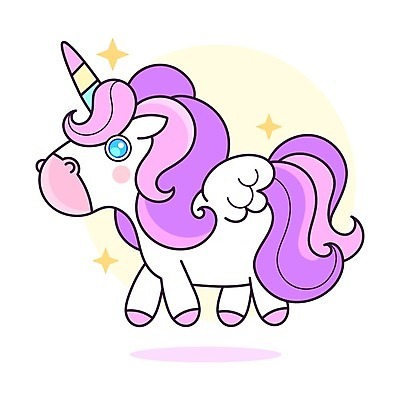EPS 해외이미지 캐릭터 행복 분홍색 일러스트 상상 뿔 사람없음 귀여움 신비 유니콘 환상 해외일러스트 일러캐릭터 감정 컬러 컨셉 파일형식 벡터 이미지허브