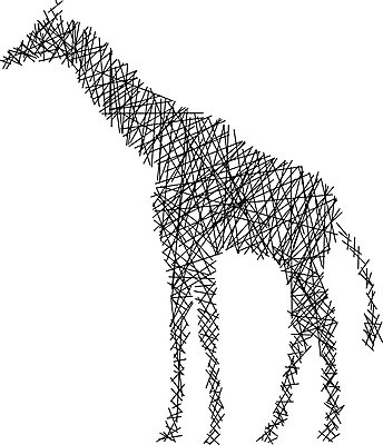 EPS 해외이미지 디자인 선 일러스트 추상 사람없음 스케치 기린 해외일러스트 무늬 포유류 미술 파일형식 벡터 이미지허브