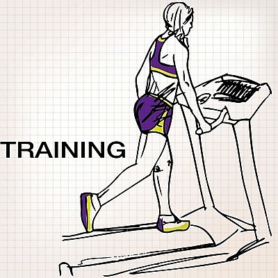 EPS 해외이미지 여자 백그라운드 일러스트 건강 한명 사람 성인 운동복 달리기 런닝머신 성인여자한명만 해외일러스트 1 옷 모션 운동기구 여자한명만 성인여자만 파일형식 벡터 이미지허브