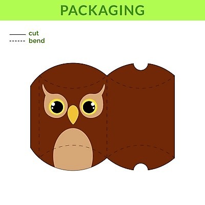 EPS 해외이미지 가방 일러스트 사람없음 종이접기 부엉이 DIY 삼림지대 전개도 해외일러스트 잡화 종이 조류 취미 숲 접기 파일형식 벡터 이미지허브