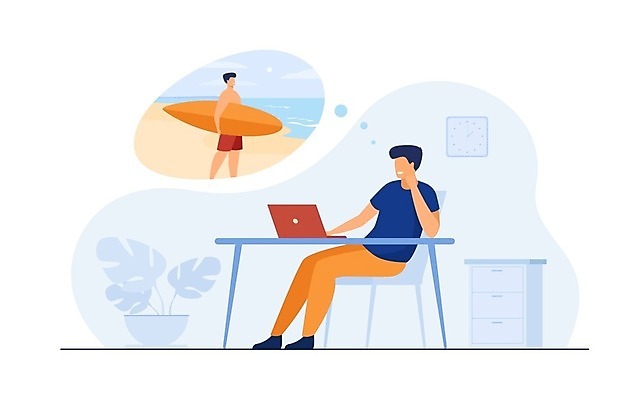 EPS 해외이미지 전신 남자 바다 여행 생각 의자 일러스트 휴가 피곤 들기 앉기 성인 두명 노트북 사무실 업무 서핑보드 비즈니스맨 서핑 휴양지 성인남자만 해외일러스트 가구 컨셉 비즈니스 모션 사람 전자제품 장소 수상스포츠 작업 보드_스포츠 직장인 남자만 성인만 파일형식 벡터 이미지허브