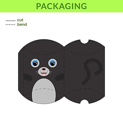 EPS 해외이미지 일러스트 사람없음 종이접기 DIY 흑표범 전개도 해외일러스트 종이 취미 표범 접기 파일형식 벡터 이미지허브