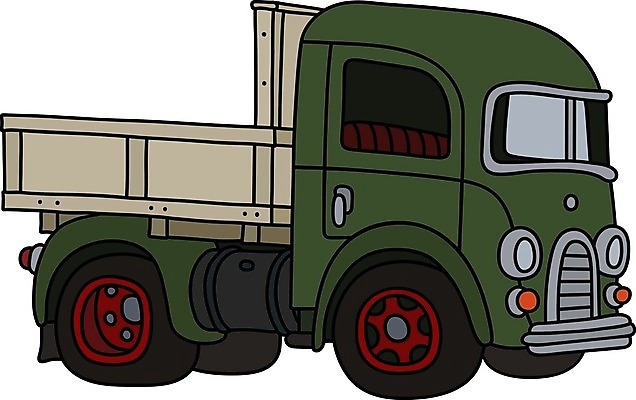 EPS 해외이미지 일러스트 자동차 사람없음 빈티지 클래식 복고 화물트럭 클래식카 해외일러스트 육상교통 컨셉 승용차 트럭 파일형식 벡터 이미지허브