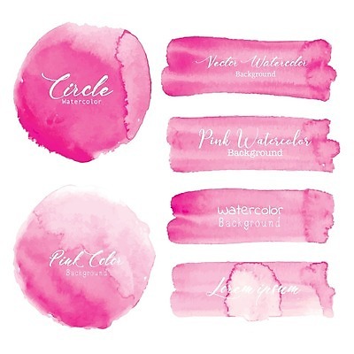 EPS 해외이미지 분홍색 백그라운드 일러스트 붓터치 수채화 사람없음 번짐 해외일러스트 컬러 파일형식 벡터 효과 이미지허브